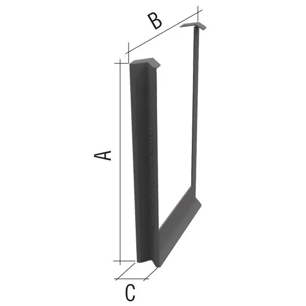 Innenwinkel 90°/ Maße: 127mm x 79mm x 15mm